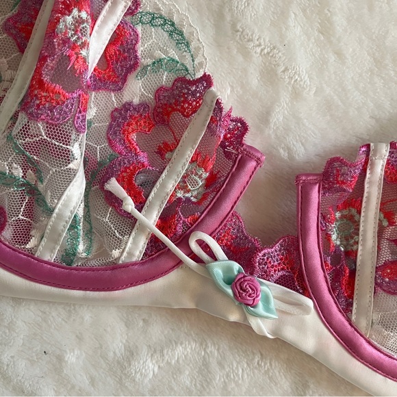 For Love & Lemons Festival Floral Underwire Bra 34C - Picture 3 of 4